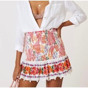 New Farm Rio Spring Bananas Mini Skirt Size M